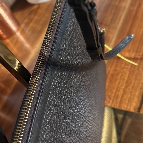 Vintage Burberry. Made in Moldova. Crossbody. Removable strap.  brown leather - Picture 6 of 10